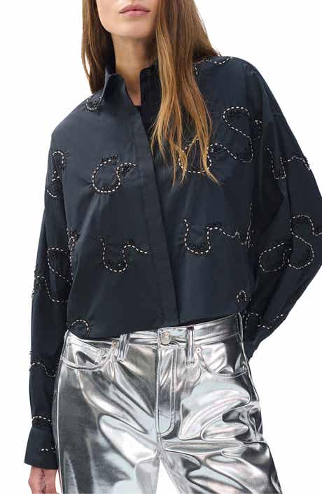 rag & bone Beatrice Beaded Embroidered Button-Up Shirt