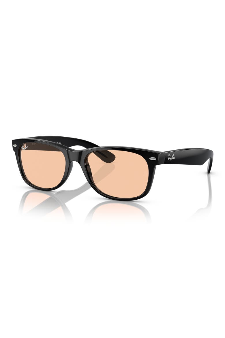 55mm Square Sunglasses, Alternate, color, BLACK / PINK