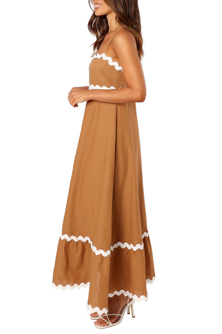 Yana Sleeveless Maxi Dress, Alternate, color, TAN WHITE
