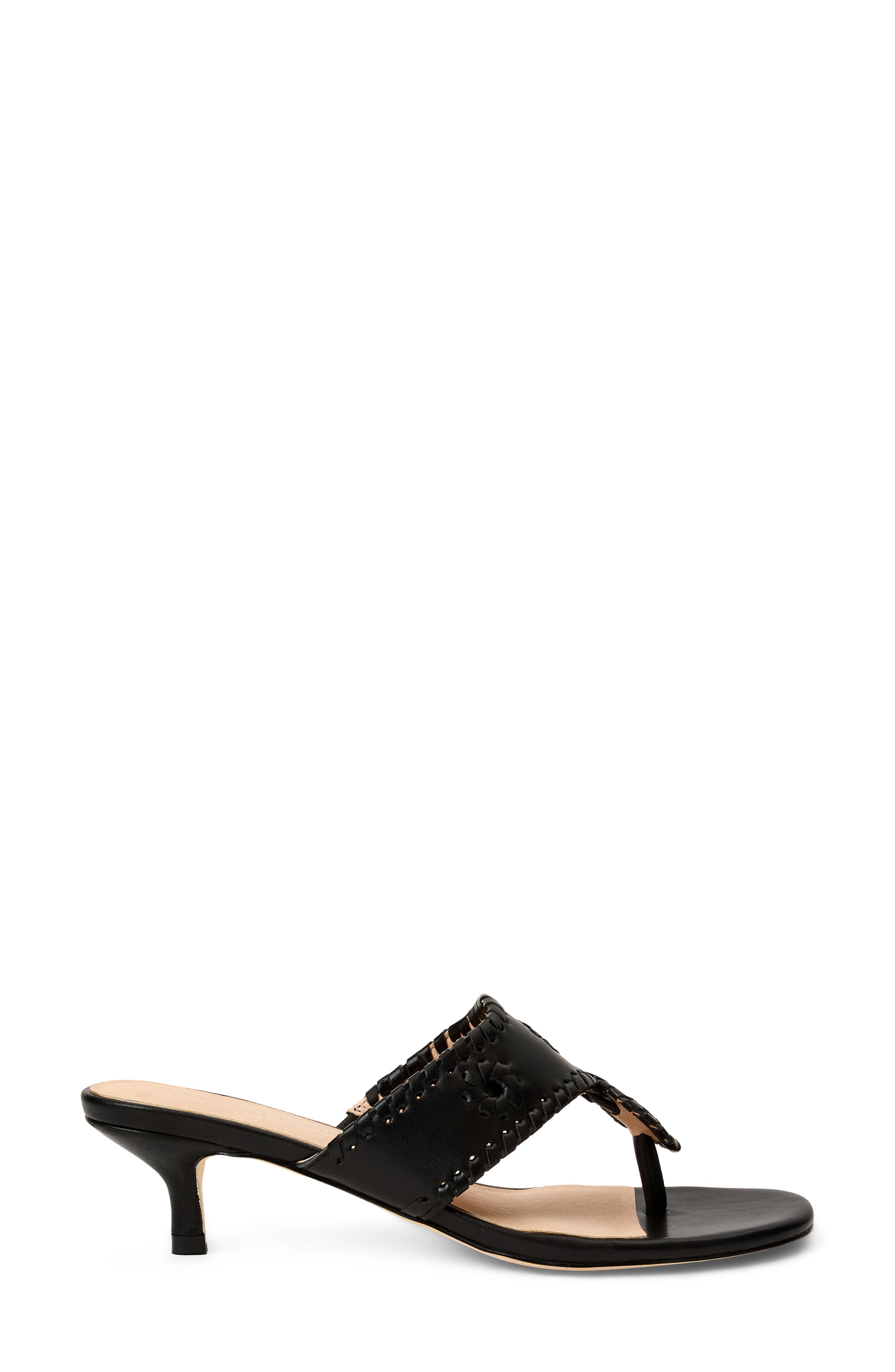 Jack Rogers Jacks Kitten Heel Flip Flop, Alternate, color, Black