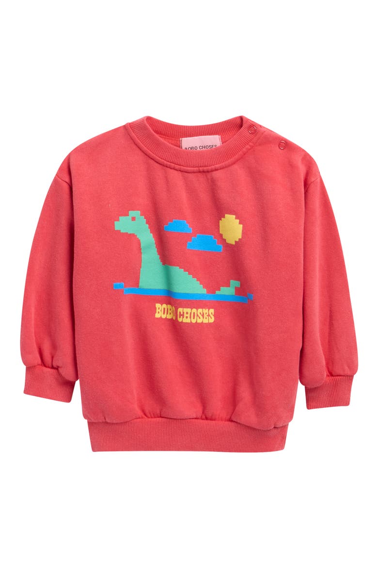 Lake Monster Crewneck Sweatshirt, Main, color, RED