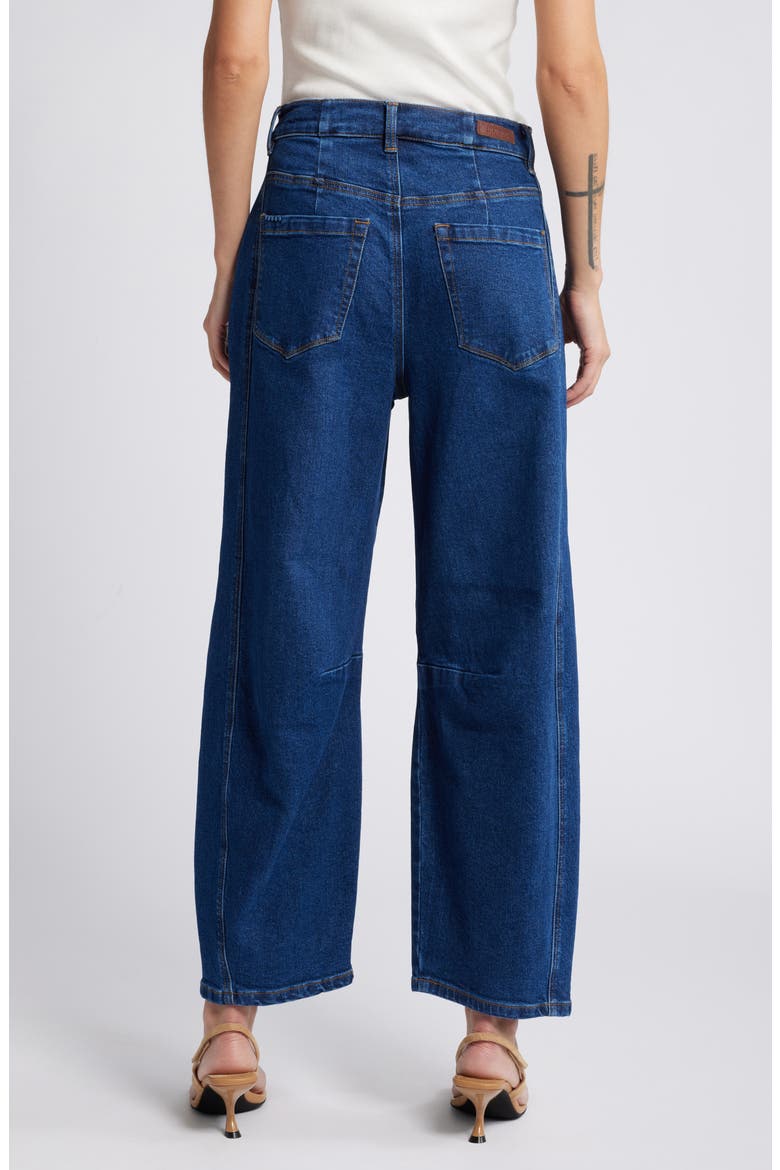 Seamed Barrel Jeans, Alternate, color, DEEP DOWN