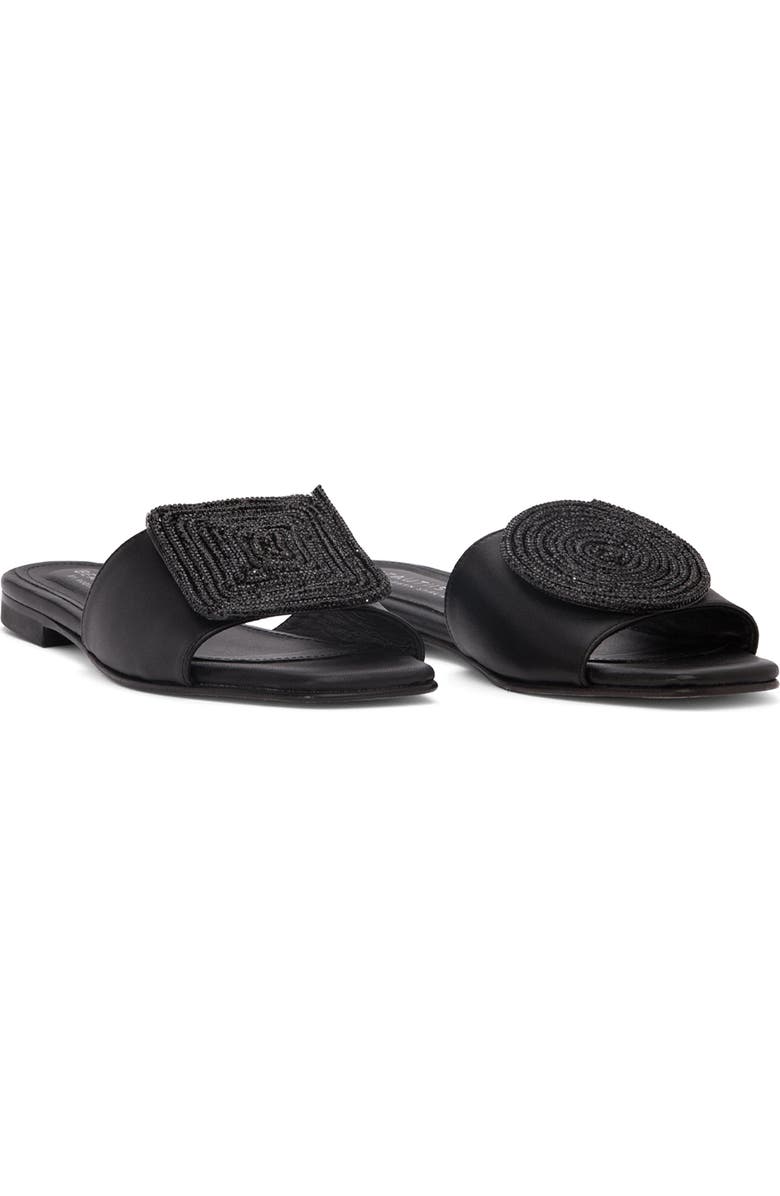 BEAUTIISOLES Adeline Flat Sandal, Main, color, Black