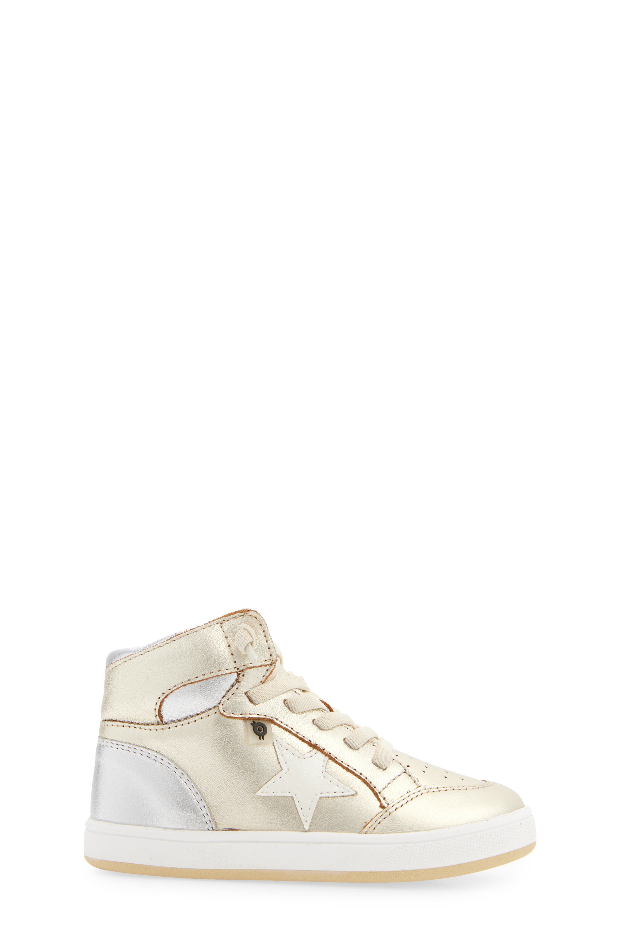 Kids' Starling Metallic High Top Sneaker, Alternate, color, GOLD / SILVER / NACARDO BLANCO