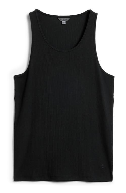 John Varvatos Olin Classic Rib Tank In Black