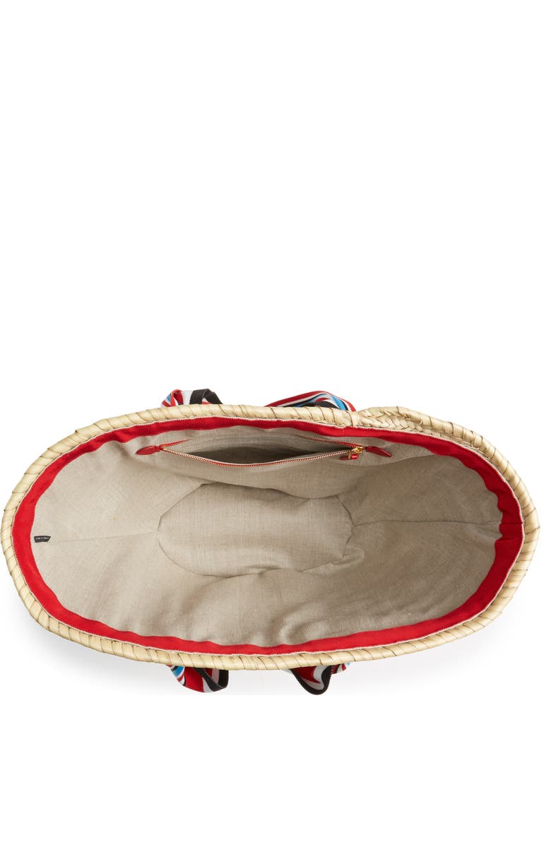 Miu Miu Paglia Straw Top Handle Tote, Alternate, color,