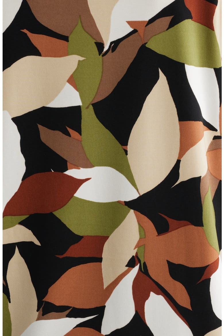 Foliage Print Tulip Sleeve Top, Alternate, color, CEDAR SPC MLT