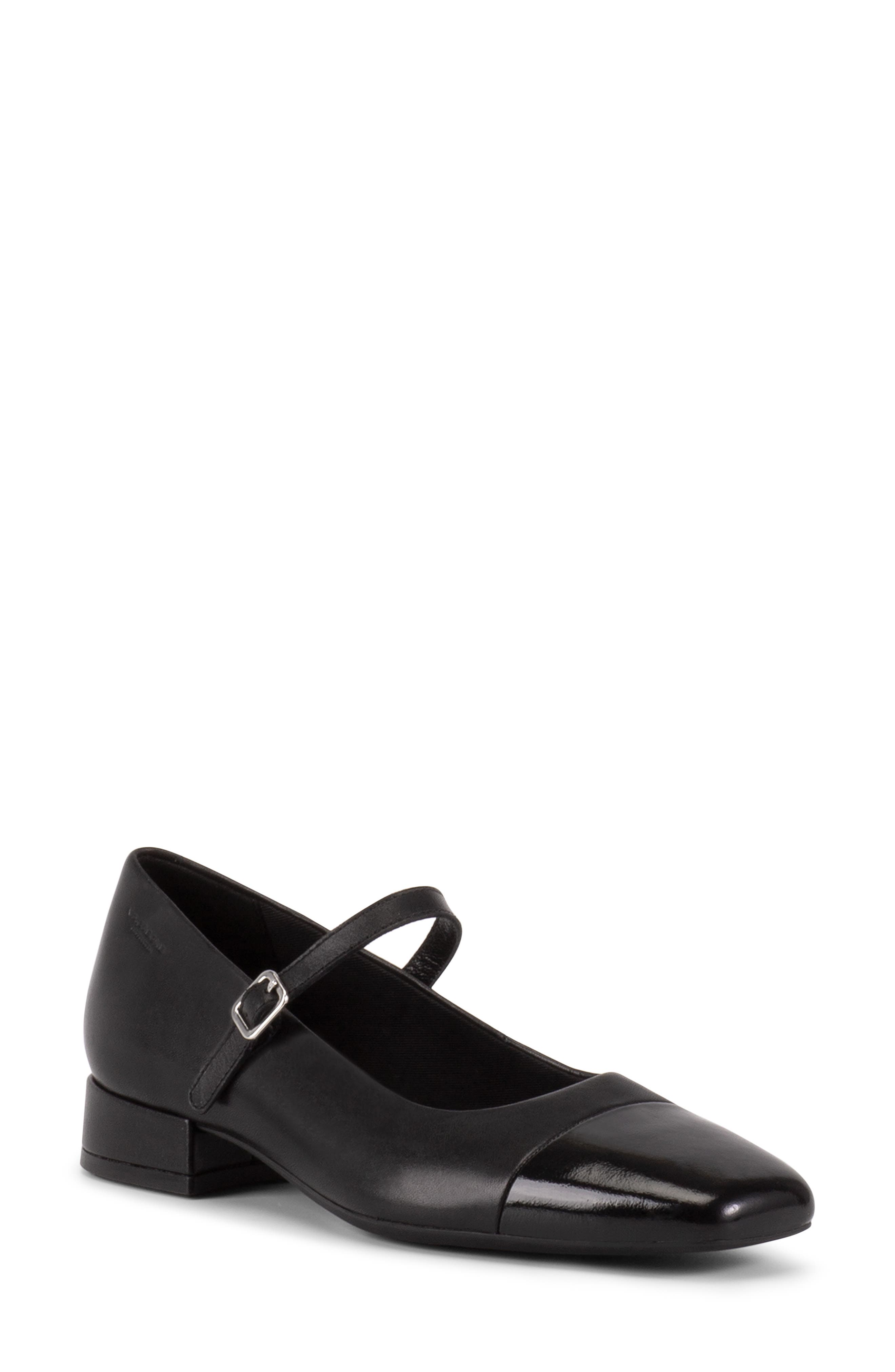 Vagabond Shoemakers Debbi Cap Toe Mary Jane, Main, color, Black/ Black