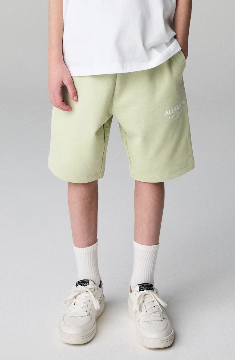 smALLSAINTS by ALLSAINTS Kids' Underground Logo Sweat Shorts, Alternate, color, Green