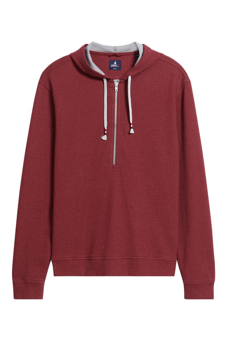 Zoeller Textured Half Zip Hoodie, Alternate, color, MALIBU RED