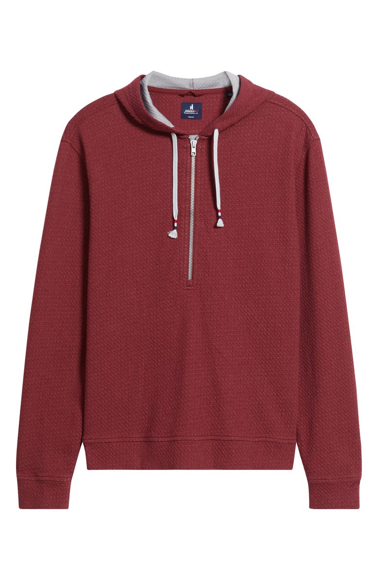 johnnie-O Zoeller Textured Half Zip Hoodie, Alternate, color, Malibu Red