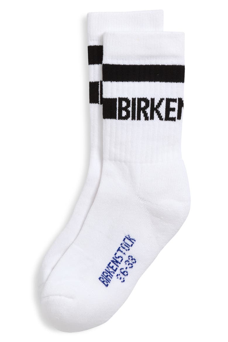 Stripe Logo Crew Socks, Main, color, MISC