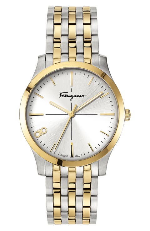 Salvatore Ferragamo Women's Slim Formal Stainless Steel Bracelet Watch, 35mm x 7.5mm
