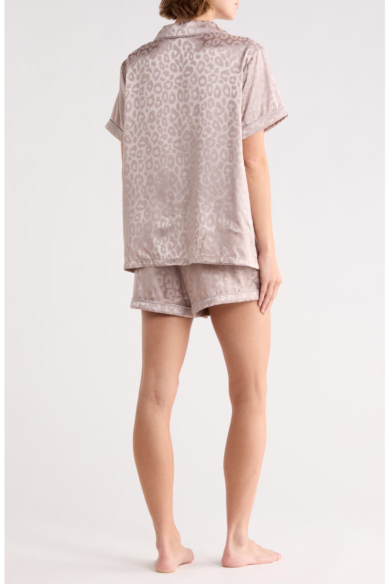 Dixie Satin Short Pajamas, Alternate, color, TAN LEOPARD