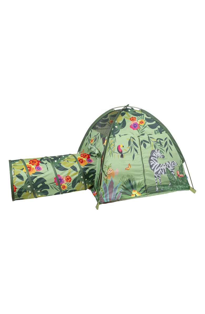 Pacific Play Tents Kids' Jungle Safari Waterproof Play Tent & Tunnel Combo, Main, color, Green