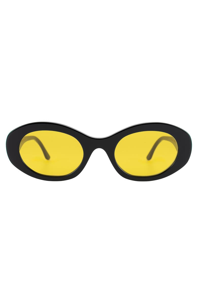 Illesteva Luna Sunglasses, Alternate, color, Black / Grey