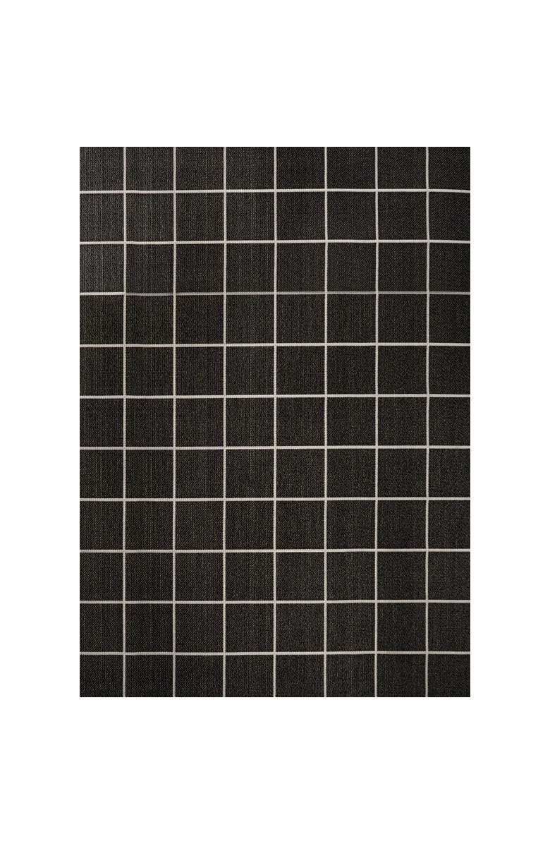 JONATHAN Y Grid Modern Squares Indoor/Outdoor Area Rug, Main, color, Black/Cream