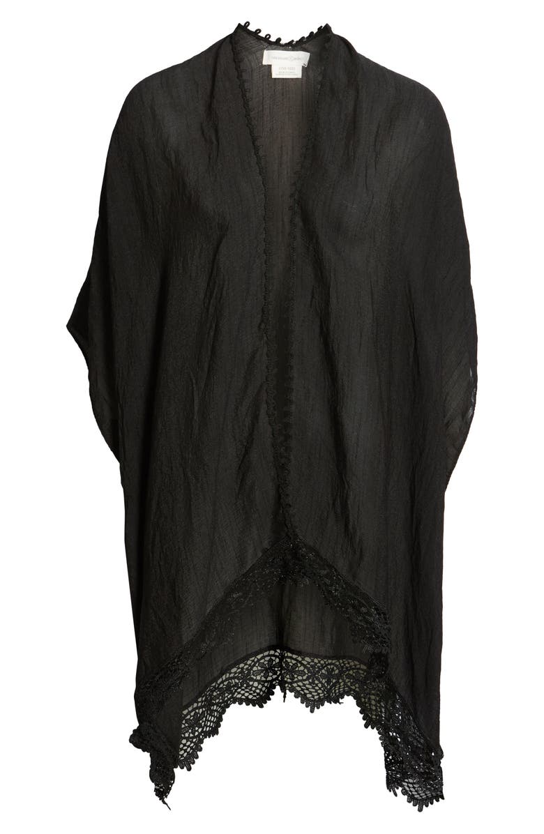 Treasure & Bond Lace Trim Ruana, Alternate, color, 