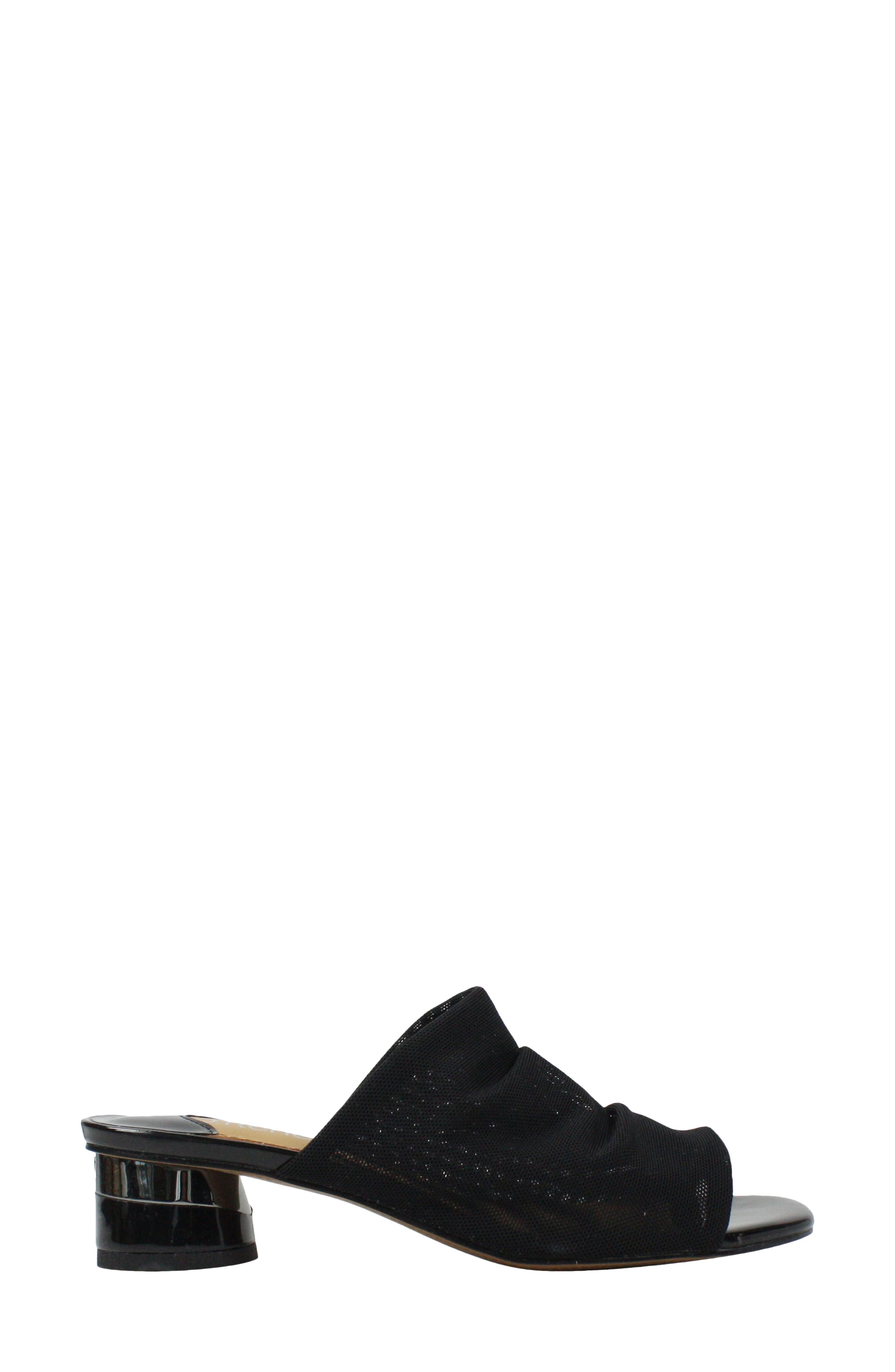 J. Reneé Banan Block Heel Sandal, Alternate, color, Black Stretch Fabric