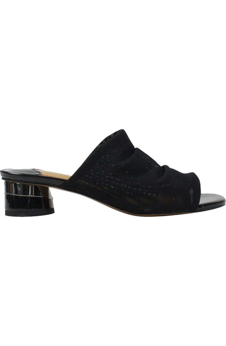 J. Reneé Banan Block Heel Sandal, Alternate, color, Black Stretch Fabric