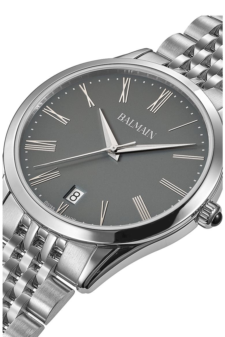 Classic R Grey Bracelet Watch, 41mm, Alternate, color, STAINLESS STEEL