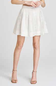 WAYF Rosalie Embroidered Miniskirt