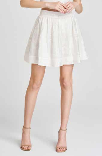 WAYF Rosalie Embroidered Miniskirt