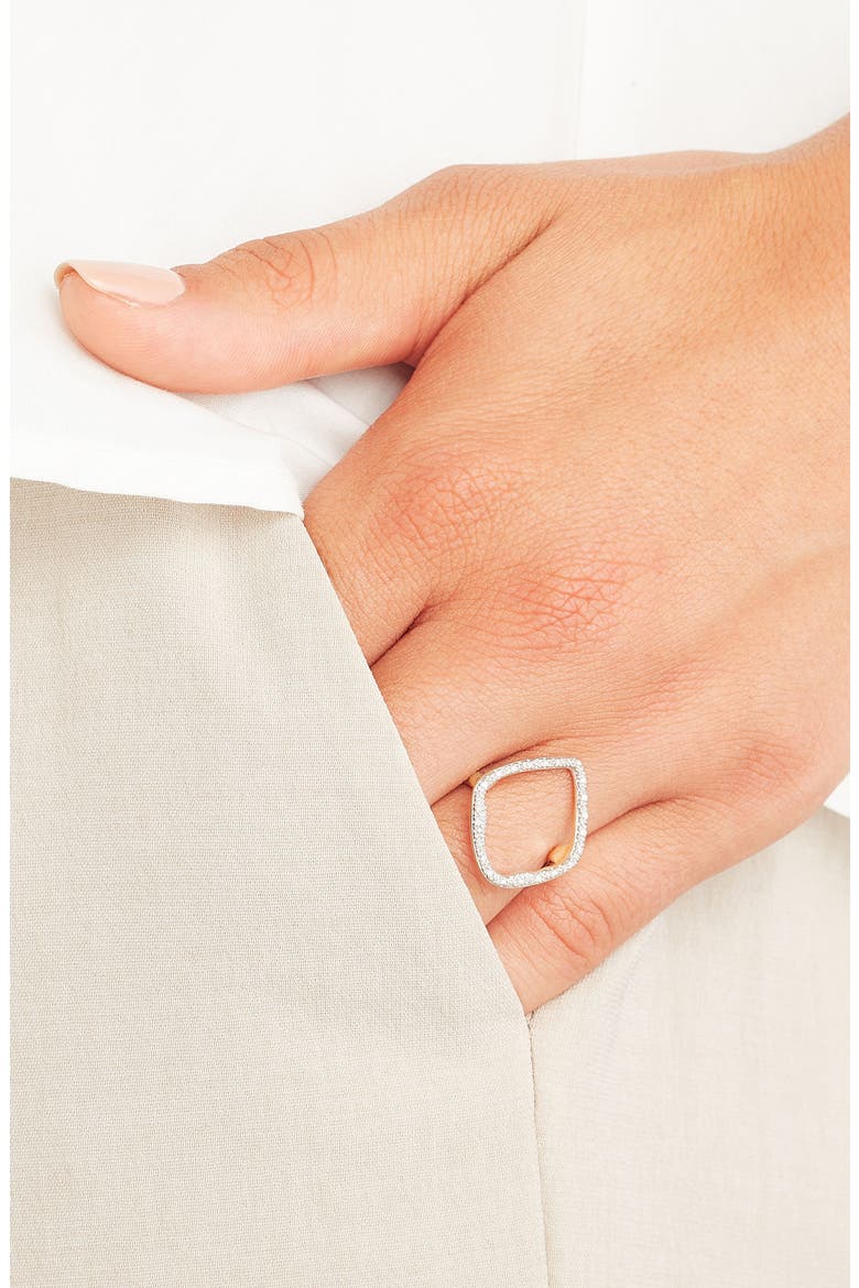 Riva Hoop Diamond Ring, Alternate, color, YELLOW GOLD