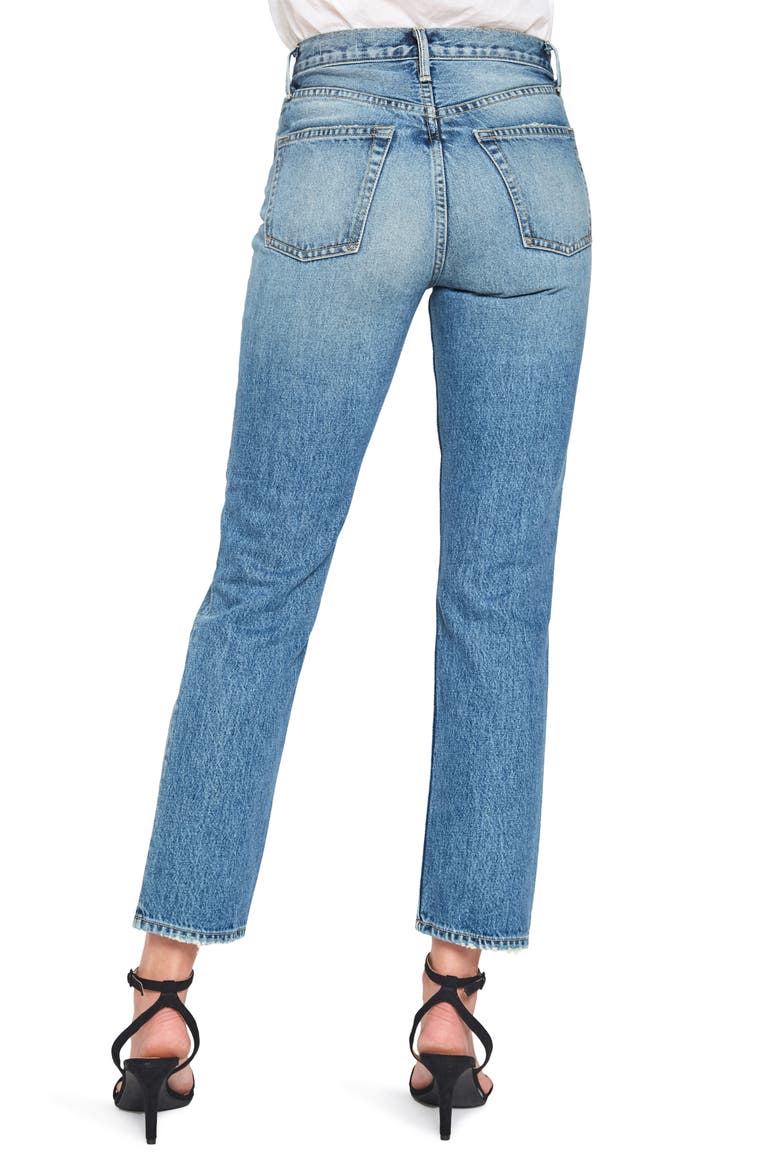 Claude High Waist Ankle Straight Leg Jeans, Alternate, color, AURORA