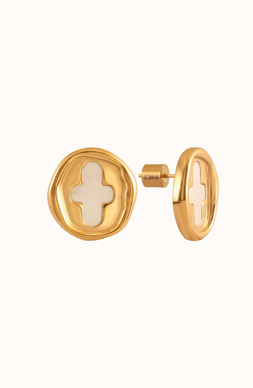 Joiana Jewelry Stamp Coin Earrings In Gold