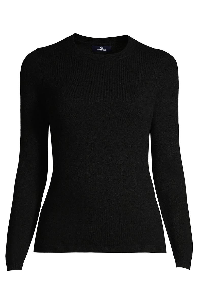 Lands' End Cashmere Sweater, Alternate, color, Black