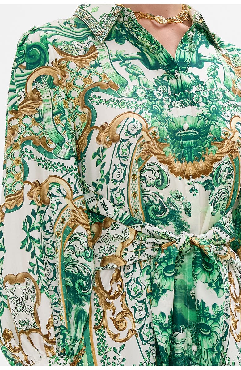 Camilla Waist Tie Shirt Dress Corridor Of Calm, Alternate, color, Corridor Of Calm