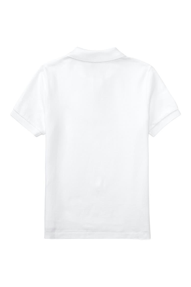 Kids' Solid Cotton Piqué Knit Polo, Alternate, color, WHITE