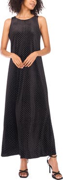 Vince Camuto Dot Keyhole Back Sleeveless Maxi Dress