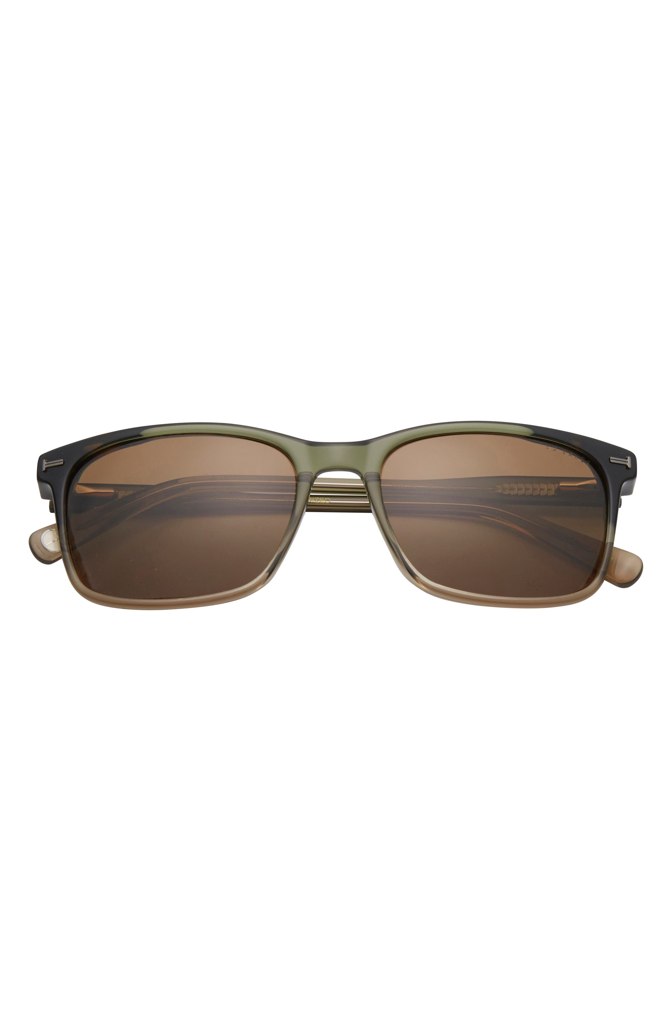 Ted Baker 56mm Polarized Rectangular Sunglasses