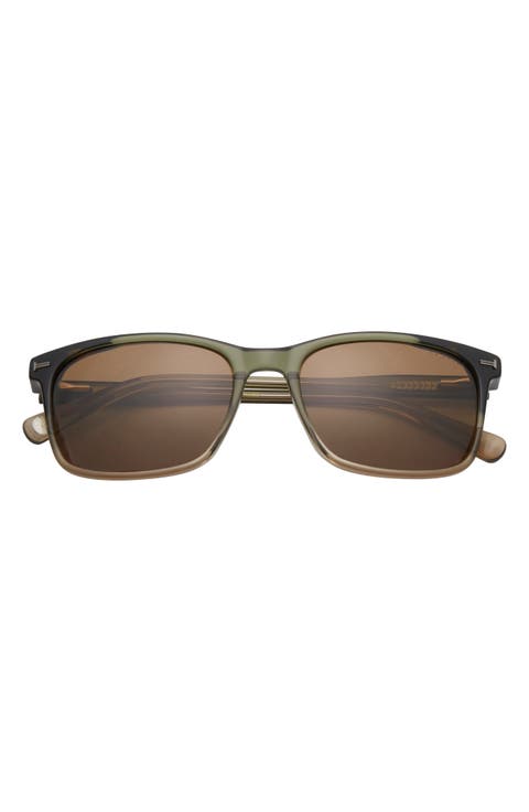 56mm Polarized Rectangular Sunglasses