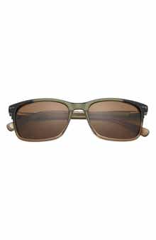 Ted Baker 56mm Polarized Rectangular Sunglasses
