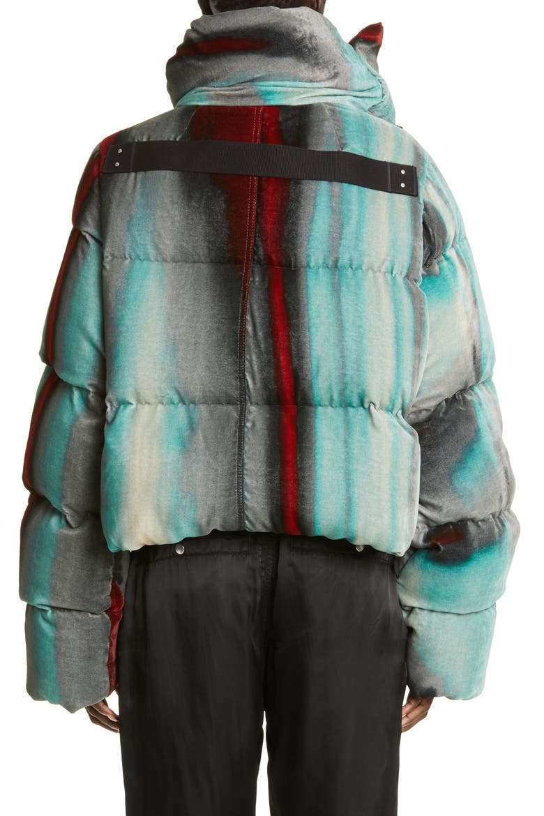 Funnel Neck Down Fill Puffer Jacket, Alternate, color, TEAL RED