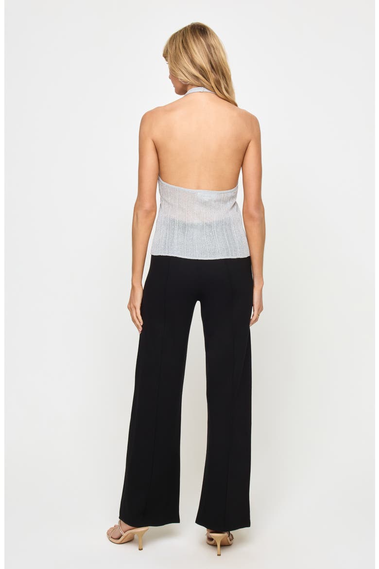 Callie Cover-Up Halter Top, Alternate, color, METALLIC SILVER