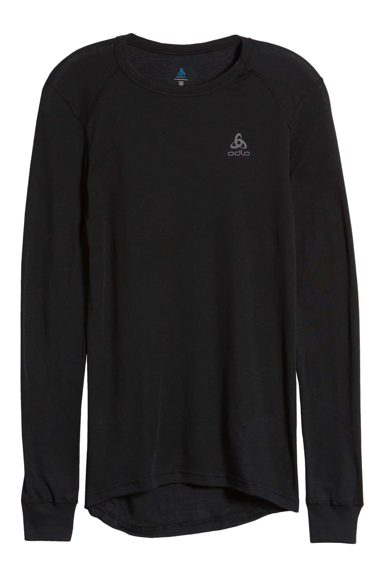 Men's Active Warm ECO Base Layer Top, Alternate, color, BLACK
