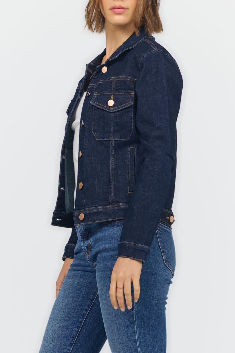Ainsley Trucker Jacket, Alternate, color, Anchor