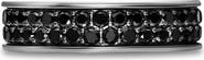 David Yurman Men's Streamline Band Ring in Sterling Silver with Black Diamonds, 6.2mm