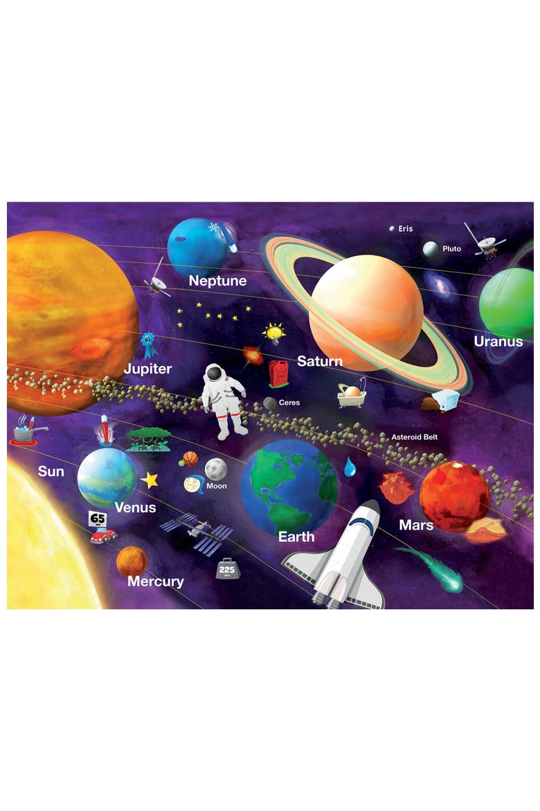 Solar System 60 Piece Glow Puzzle, Alternate, color, Multicolor