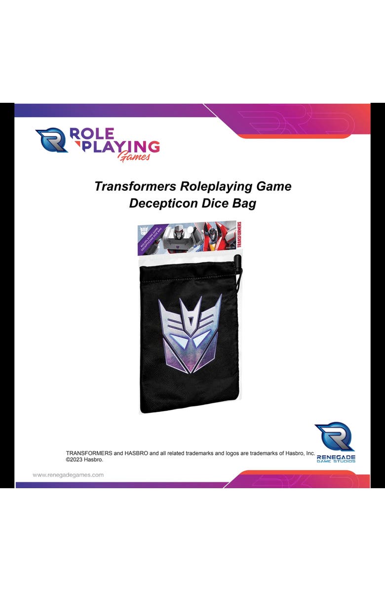 Renegade Game Studios Transformers Rpg Decepticon Dice Bag, Alternate, color, Multicolored