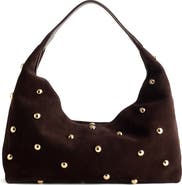 Madewell The Mylie Studded Suede Shoulder Bag