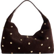 Madewell The Mylie Studded Suede Shoulder Bag