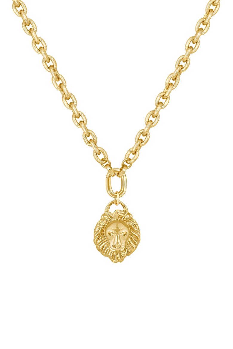 Labyrinth Pendant Necklace, Main, color, GOLD