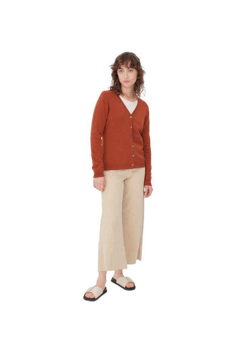 Essential Cashmere V-Neck Cardigan, Main, color, sugar almond