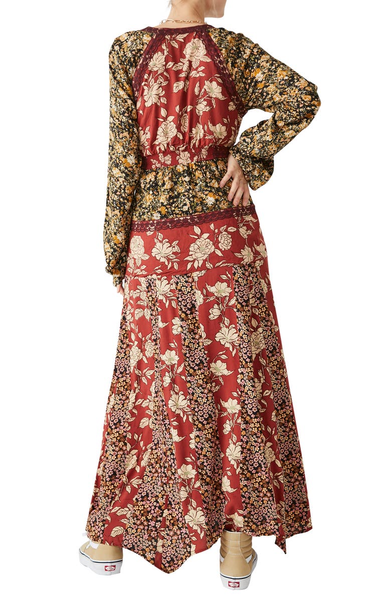 Free People Tilda Mixed Floral Long Sleeve Maxi Dress, Alternate, color, 