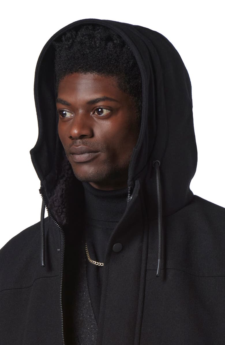 Andrew Marc Palmer Melton Hooded Jacket, Alternate, color, 